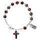 Red cloisonnè rosary bracelet s1
