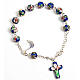 Blue cloisonnè rosary bracelet s1