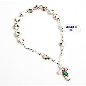 Pulseiras Dezenas: Pulseira dezena cloisonné cor branco