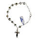 White cloisonnè rosary bracelet 6mm s1