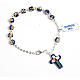 Dark blue cloisonnè rosary bracelet s1