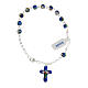 Blue cloisonnè rosary bracelet s1