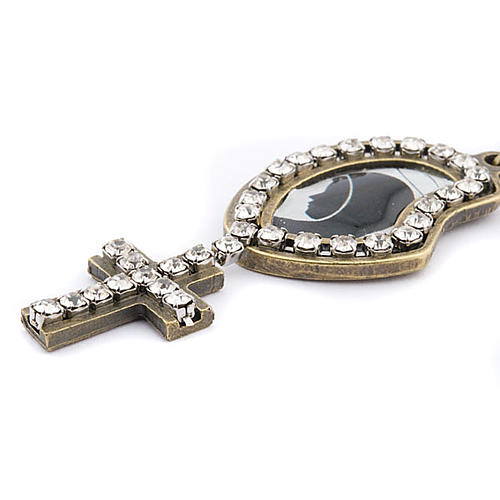 Anhaenger Madonna und Kreuz Strass 2