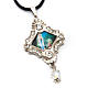 Pendant with image of Mother Mary, pearls and strass s2