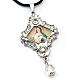 Pendant with image of Mother Mary, pearls and strass s4