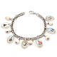 White pearls multi-image bracelet s1