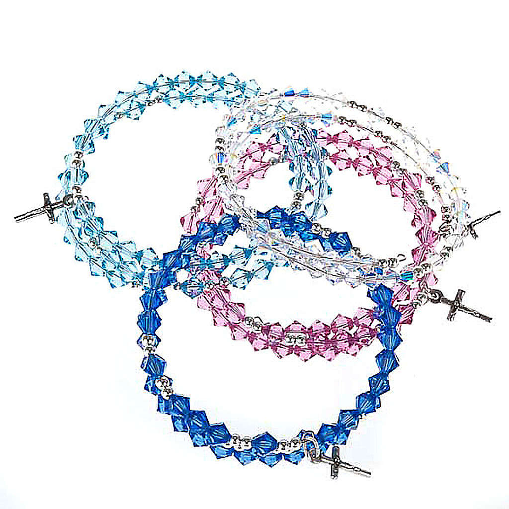 Silver rosary bracelet with Swarovski | online sales on HOLYART.co.uk