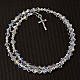 Silver rosary bracelet with strass s6