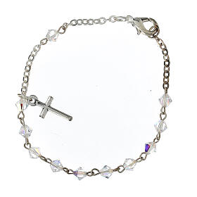 Rosenkranz-Armband strass Kettchen aus Silber