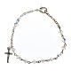 Silver decade rosary bracelet with strass s1