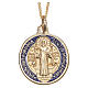Wisiorek medalik świętego Benedykta, kolor złoty s1