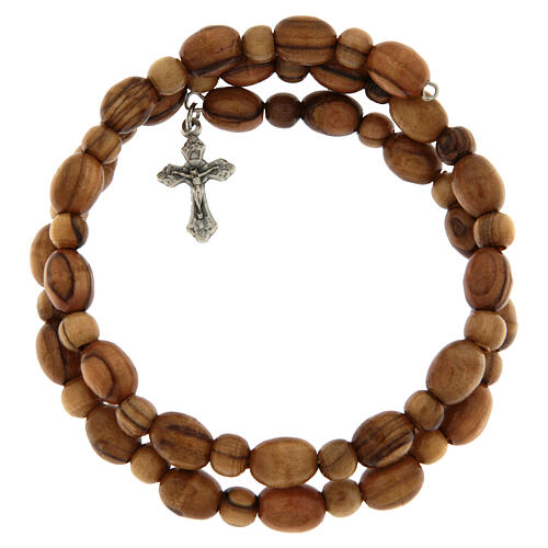 Pulsera de Rosario  madera de olivo 1