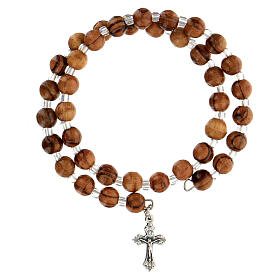 Bracciale rosario a molla in olivo