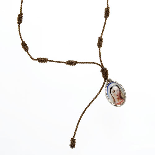 Pulsera decena cuerda regulable Pío de Pietrelcina - Virg 3