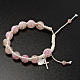 Rosenkranz Armband rosa Glas Perlen und Seil s2
