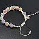 Pulsera rosario decena de perlitas multicolor y cordón s2