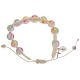 Bracciale decina corda perline vetro multicolor s1