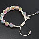 Bracciale decina corda perline vetro multicolor s2