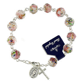 Bracciale decina Semi Cristallo 10x7mm Bianco