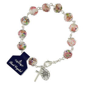 Bracciale decina Semi Cristallo 10x7mm Bianco