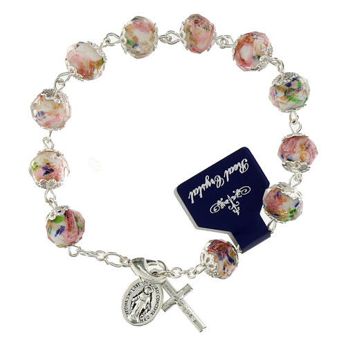 Bracciale decina Semi Cristallo 10x7mm Bianco 1