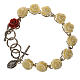 Single decade bracelet with white roses s1