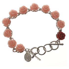 Single decade bracelet with roses