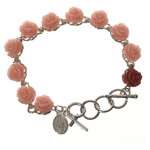 Single decade bracelet with roses 1
