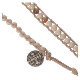 Bracelet chapelet pierre fossile 4mm