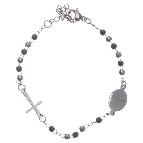 316L stainless steel rosary bracelet, black 2