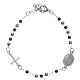 316L stainless steel rosary bracelet, black s1