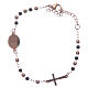Rosary bracelet rosè black 316L stainless steel s2