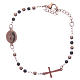 Rosary bracelet rosè black 316L stainless steel s1