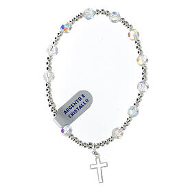 Bracciale elastico Argento e strass