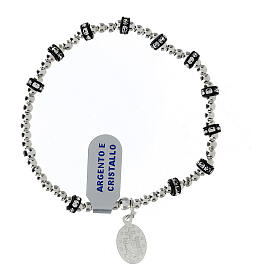 Bracciale elastico Argento 925 e strass