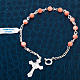 Silver bracelet and coral beads s4