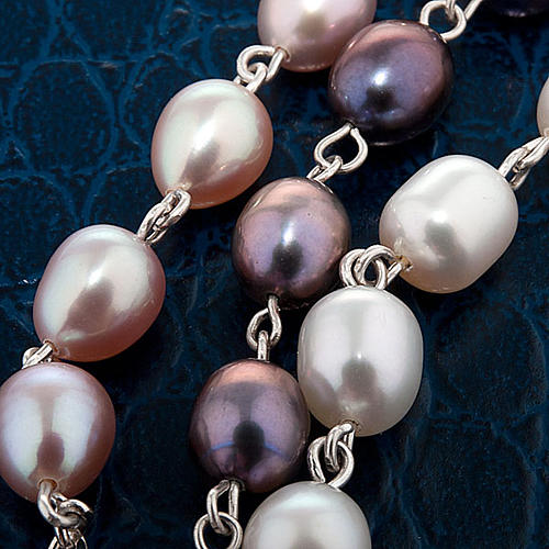 Silver decade bracelet with freshwater pearls 6
