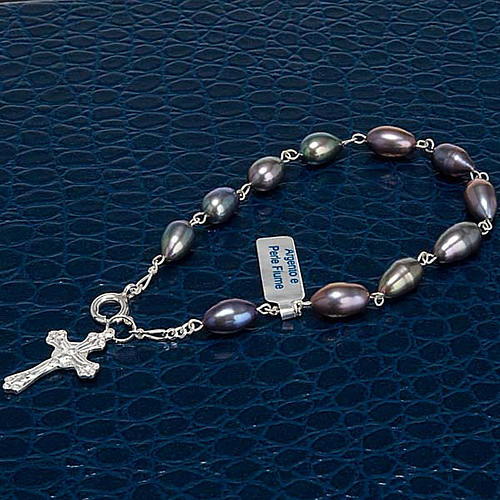 Bracciale decina argento 925 e perle di fiume 3