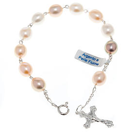 Bracelets en argent: Bracelet dix grains en argent et perles de ruisseau