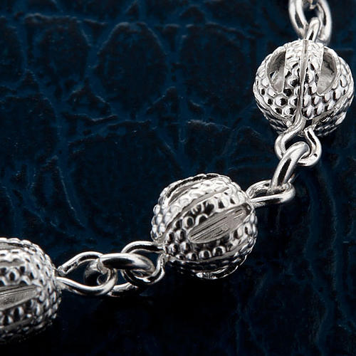 Silver decade bracelet with silver filigree cross 4