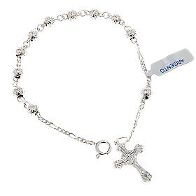 Pulseiras de Prata: Pulseira dezena prata 925 contas marteladas Pulseiras de Prata: Pulseira dezena prata 925 contas marteladas