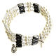 Brazalete rosario Medjugorje perlas blancas s1