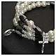 Bracciale rosario Medjugorje perline bianche s2