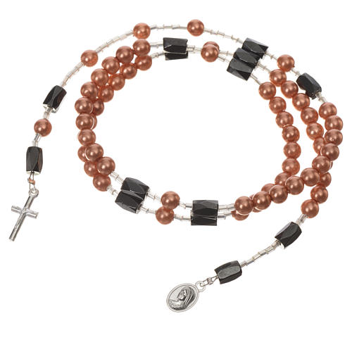 Medjugorje rosary bracelet beige beads 6