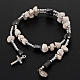 Magnetic rosary bracelet Medjugorje white stone s2