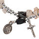 Magnetic rosary bracelet Medjugorje white stone s3
