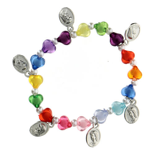 Bracelet with heart and 6 medals 1