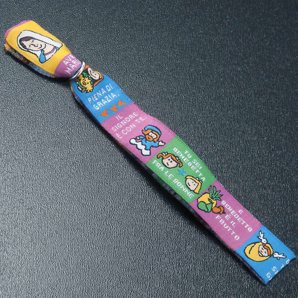 Stoffarmband Mit Lesezeichen Ave Maria Italienisch Online Verfauf Auf Holyart