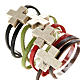 STOCK Religious bracelet in leather with zamak cross lenght 34 cm s1