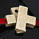 STOCK Religious bracelet in leather with zamak cross lenght 34 cm s7